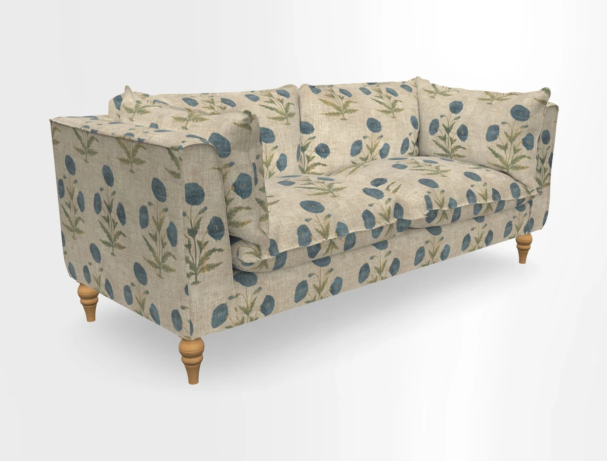 Aysgarth 3 Seater Sofa in Furrow Stripe Broad and Furrow Stripe Narrow Sunflower