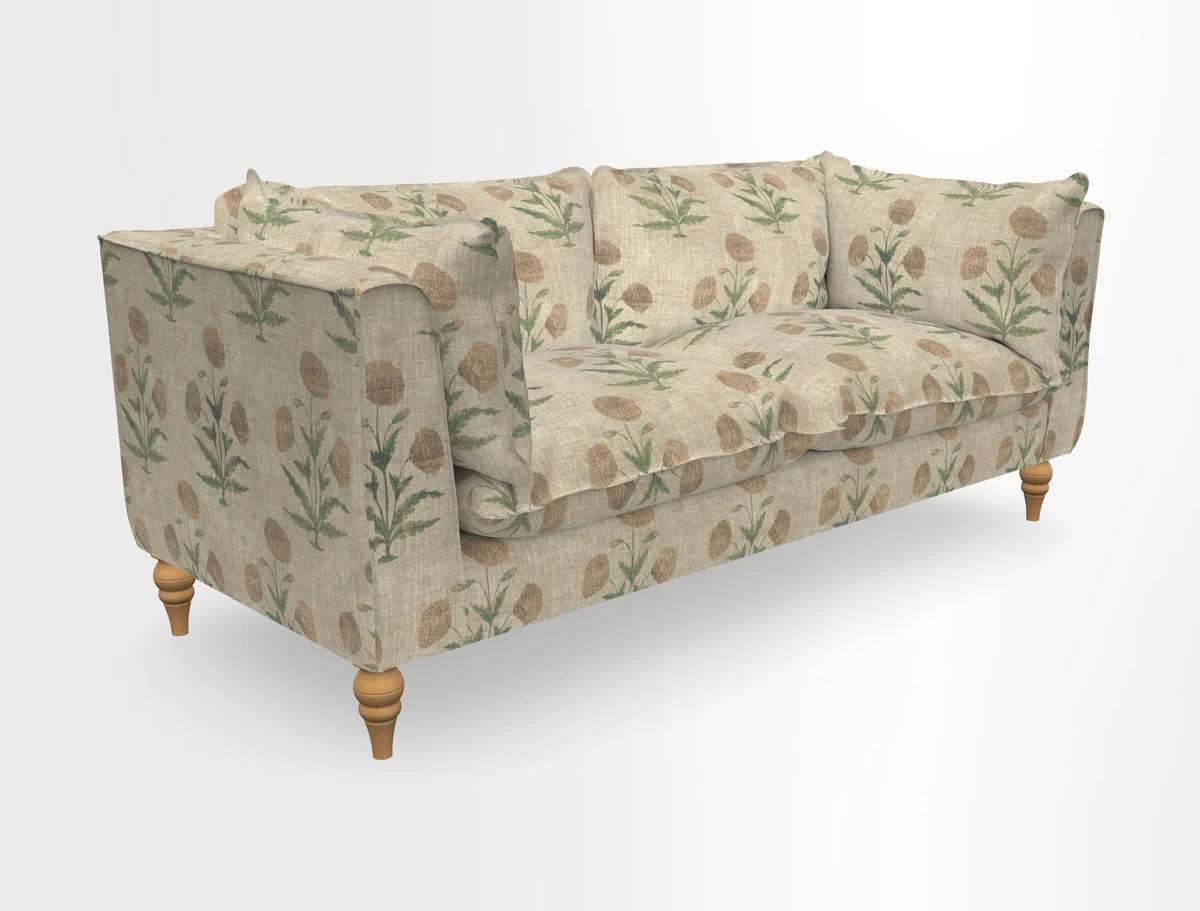 Aysgarth 3 Seater Sofa in Furrow Stripe Broad and Furrow Stripe Narrow Sunflower