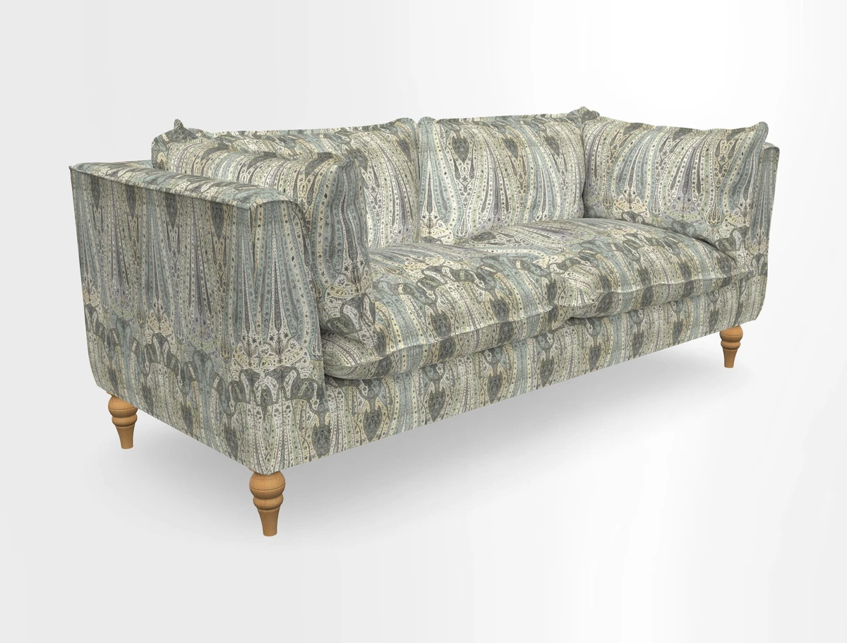 Aysgarth 3 Seater Sofa in Furrow Stripe Broad and Furrow Stripe Narrow Sunflower