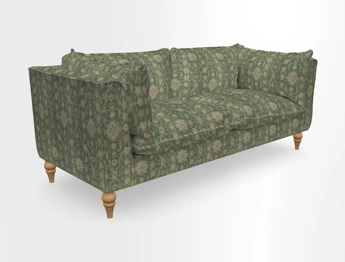 Aysgarth 3 Seater Sofa in Furrow Stripe Broad and Furrow Stripe Narrow Sunflower