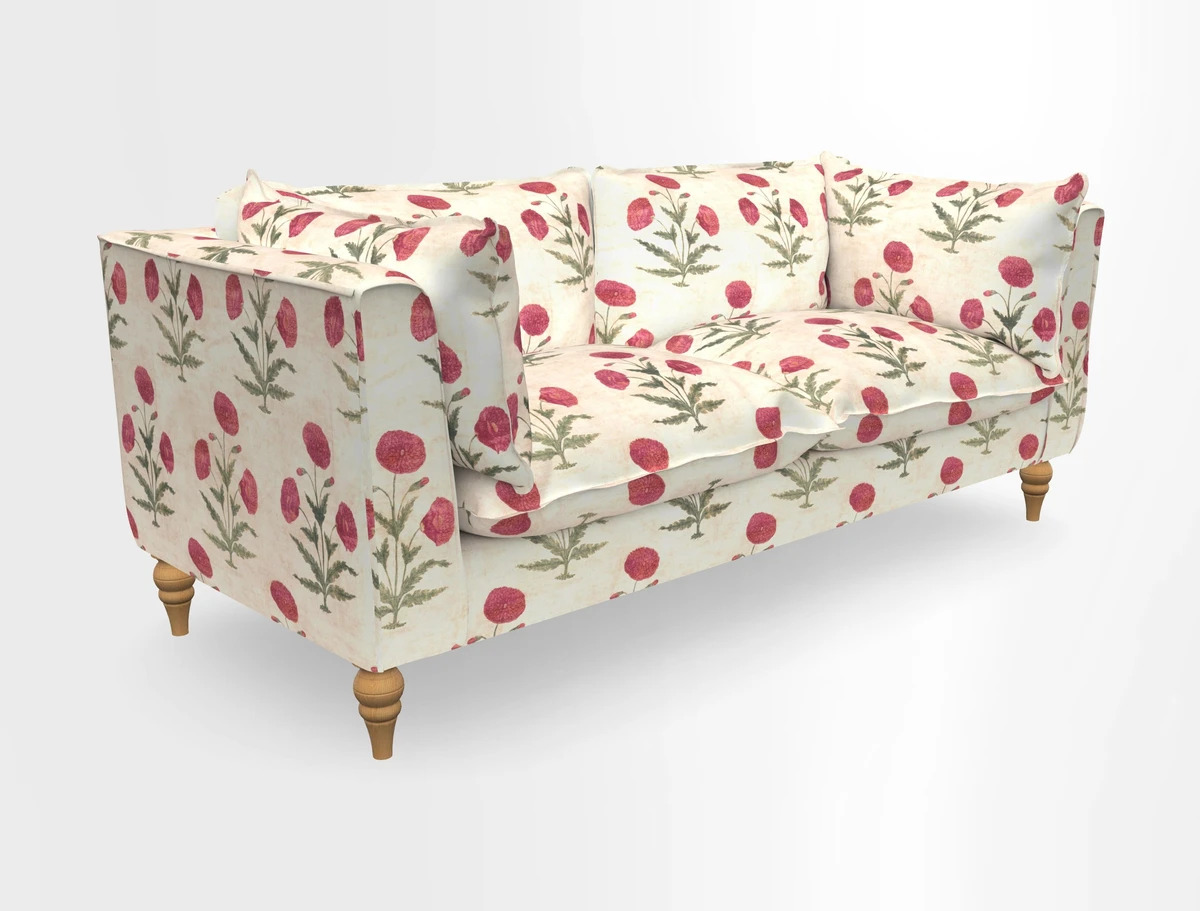 Aysgarth 3 Seater Sofa in Furrow Stripe Broad and Furrow Stripe Narrow Sunflower