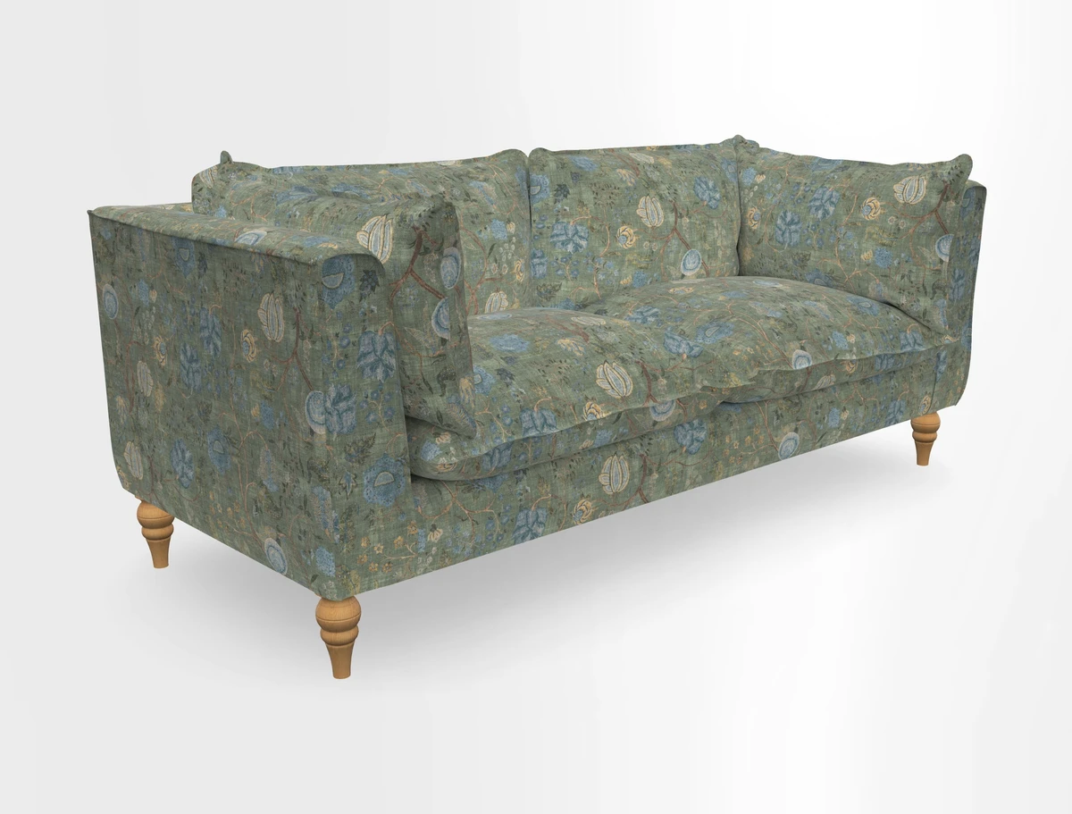 Aysgarth 3 Seater Sofa in Furrow Stripe Broad and Furrow Stripe Narrow Sunflower