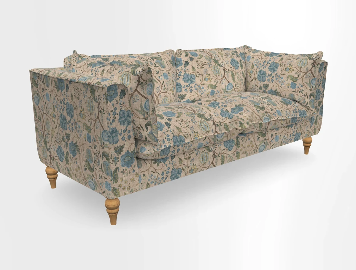 Aysgarth 3 Seater Sofa in Furrow Stripe Broad and Furrow Stripe Narrow Sunflower