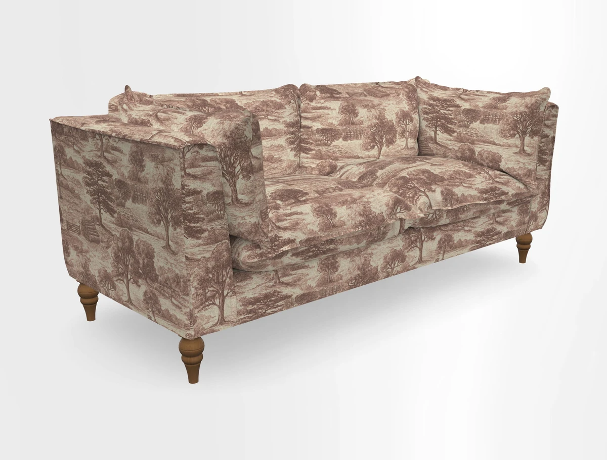 Aysgarth 3 Seater Sofa in Furrow Stripe Broad and Furrow Stripe Narrow Sunflower