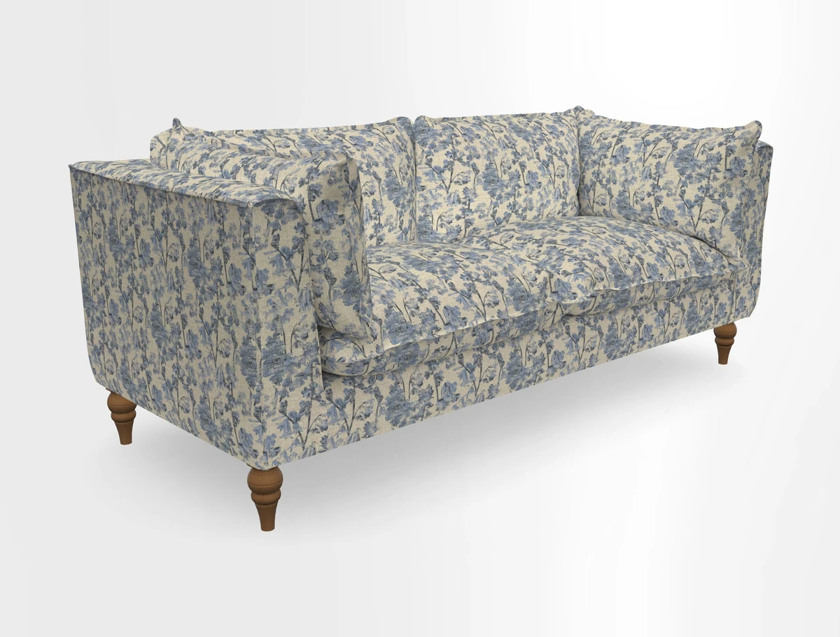 Aysgarth 3 Seater Sofa in Furrow Stripe Broad and Furrow Stripe Narrow Sunflower