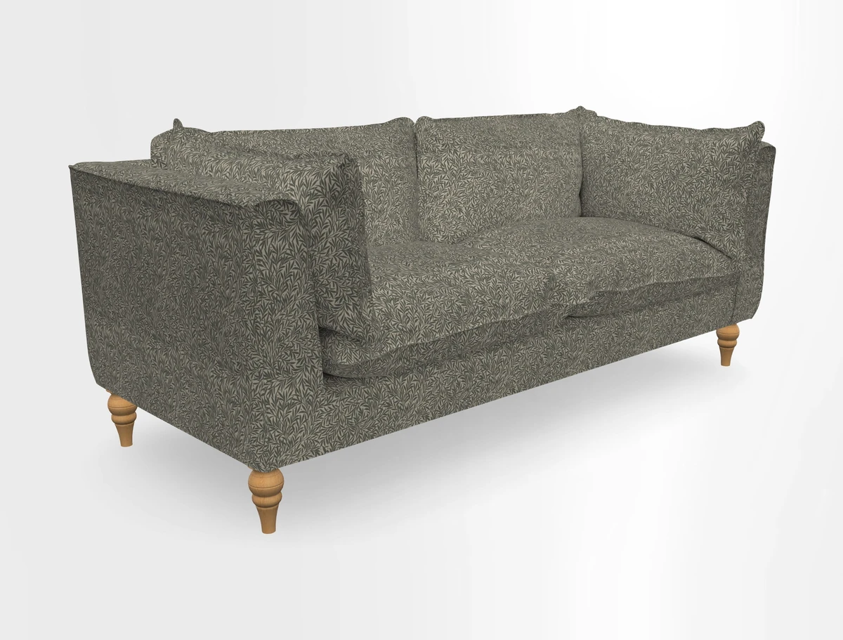 Aysgarth 3 Seater Sofa in Furrow Stripe Broad and Furrow Stripe Narrow Sunflower