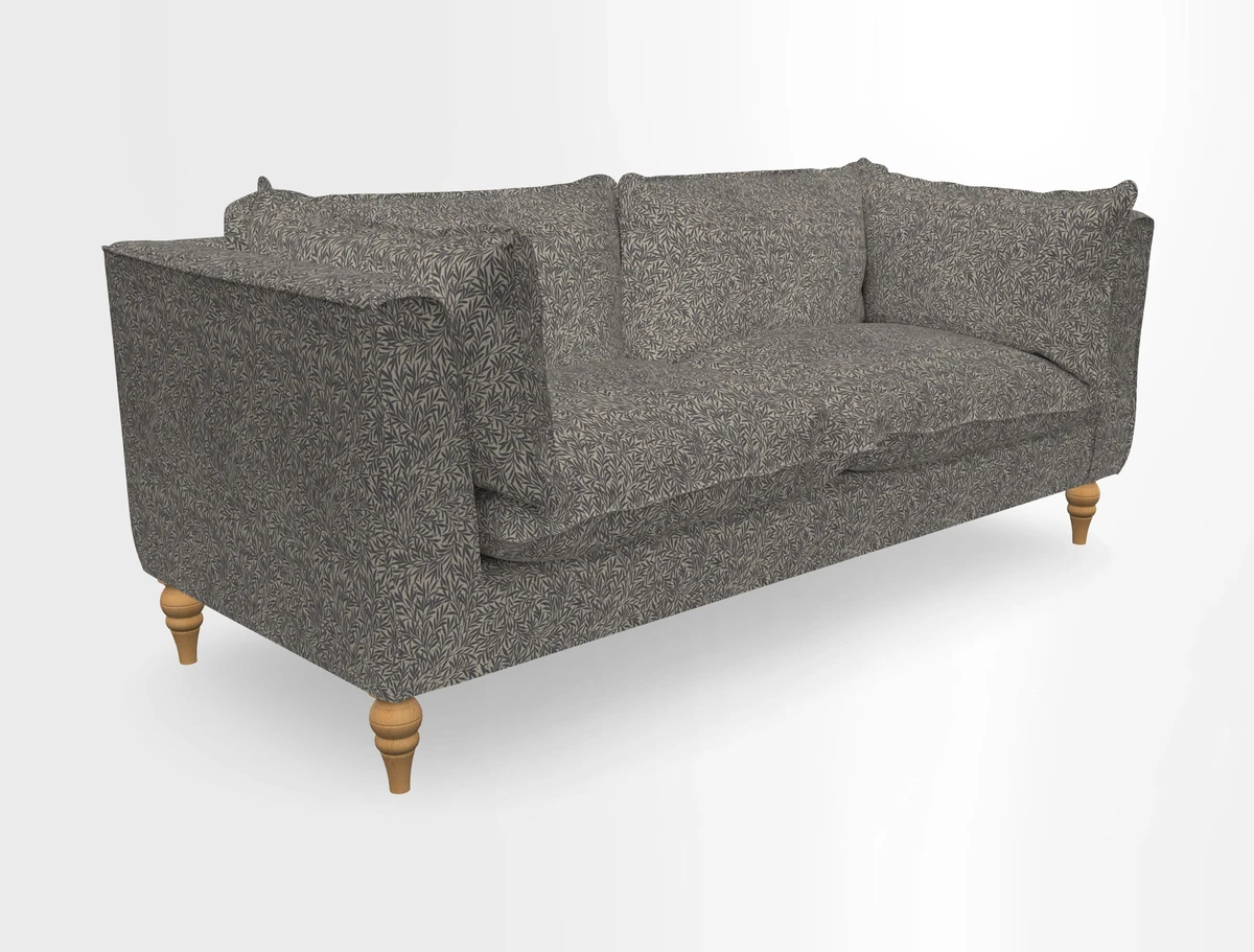 Aysgarth 3 Seater Sofa in Furrow Stripe Broad and Furrow Stripe Narrow Sunflower