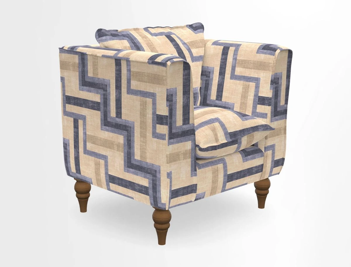 Aysgarth Chair in Two Tone Plain Biscuit