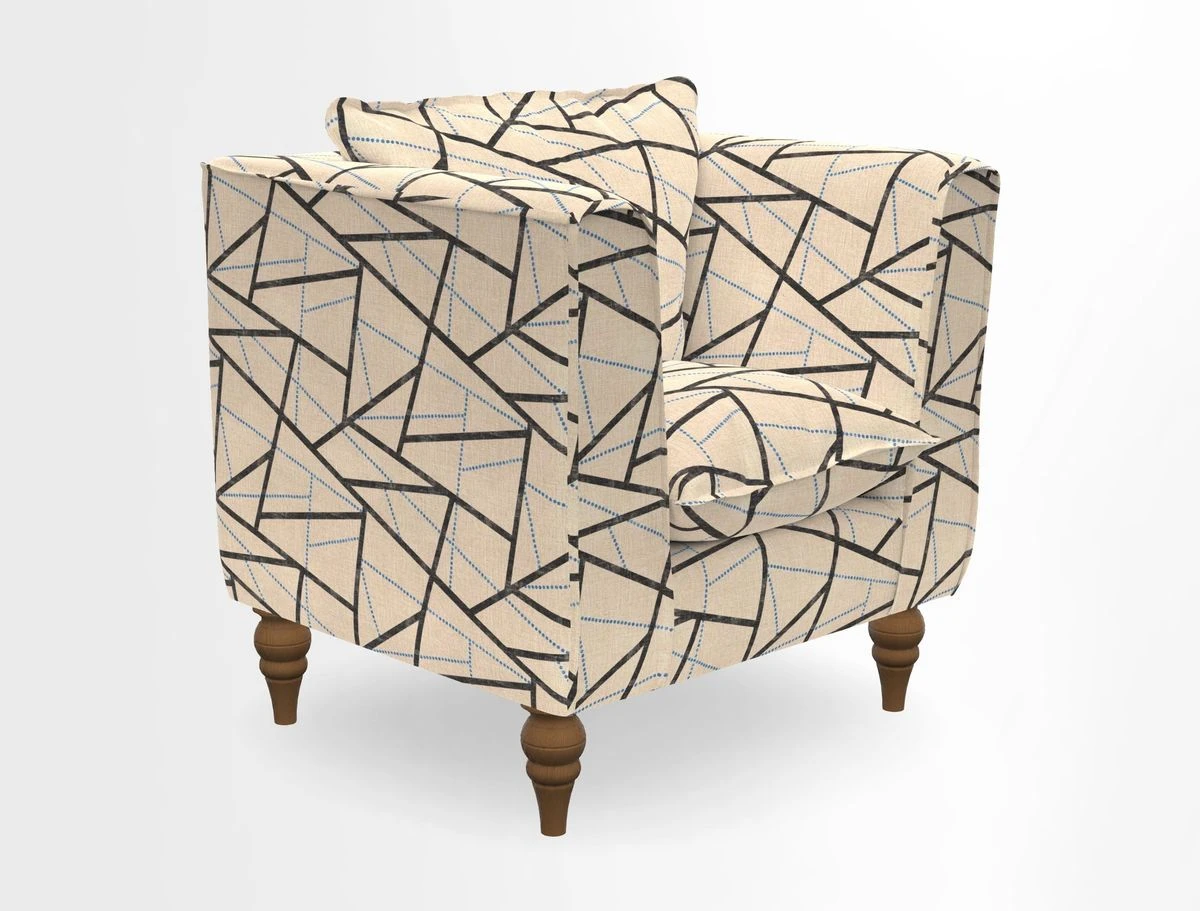 Aysgarth Chair in Two Tone Plain Biscuit