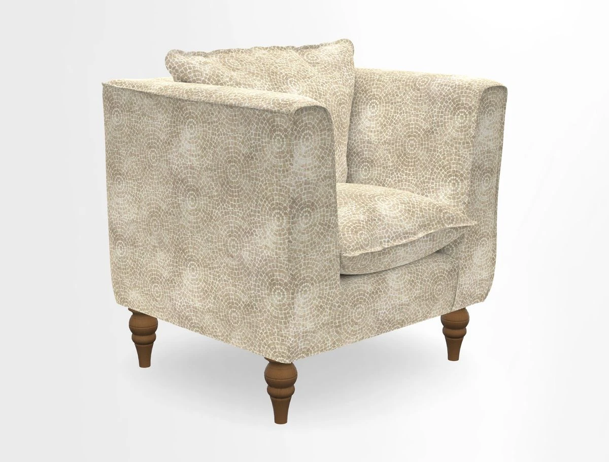Aysgarth Chair in Two Tone Plain Biscuit