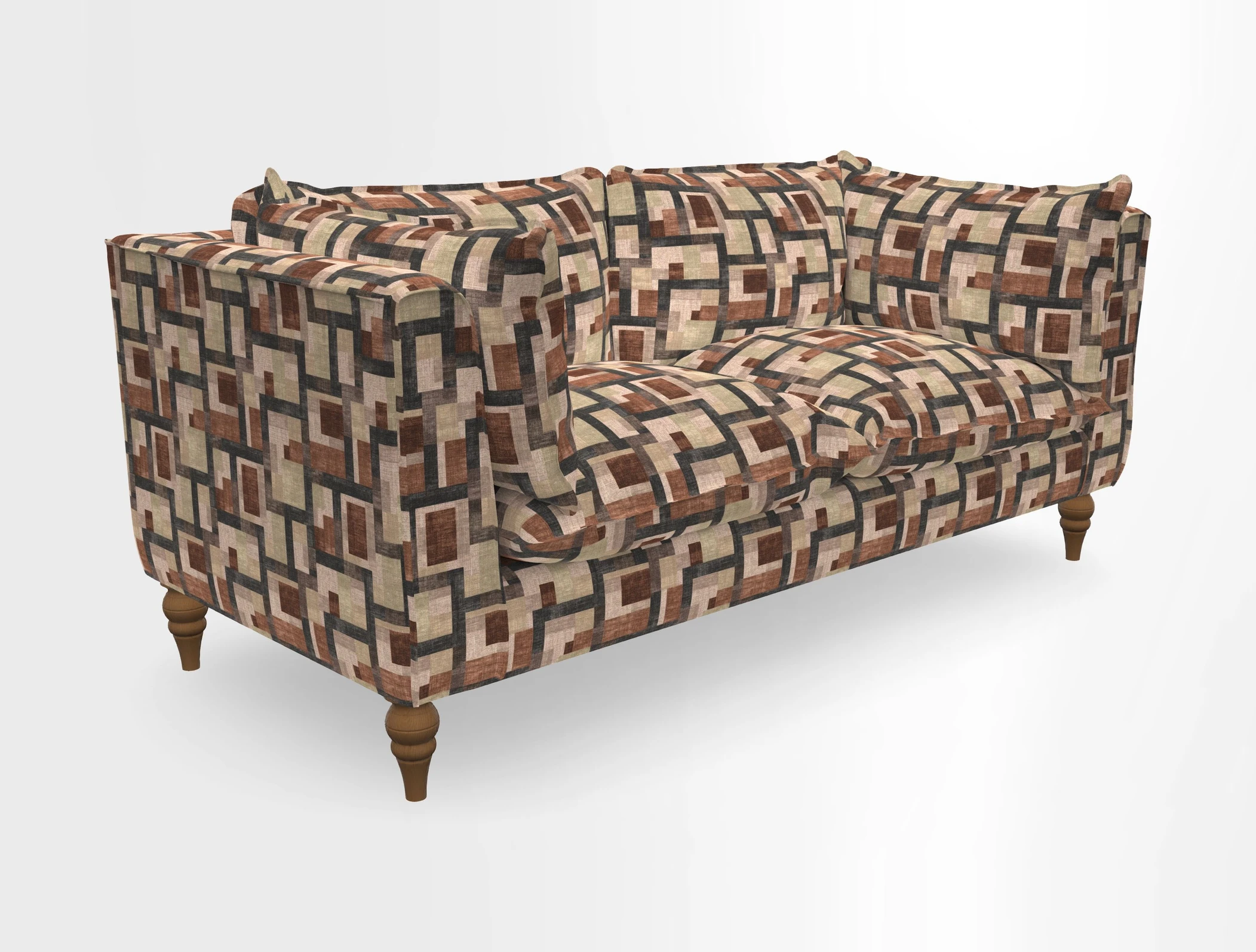 Aysgarth 3 Seater Sofa in Furrow Stripe Broad and Furrow Stripe Narrow Sunflower