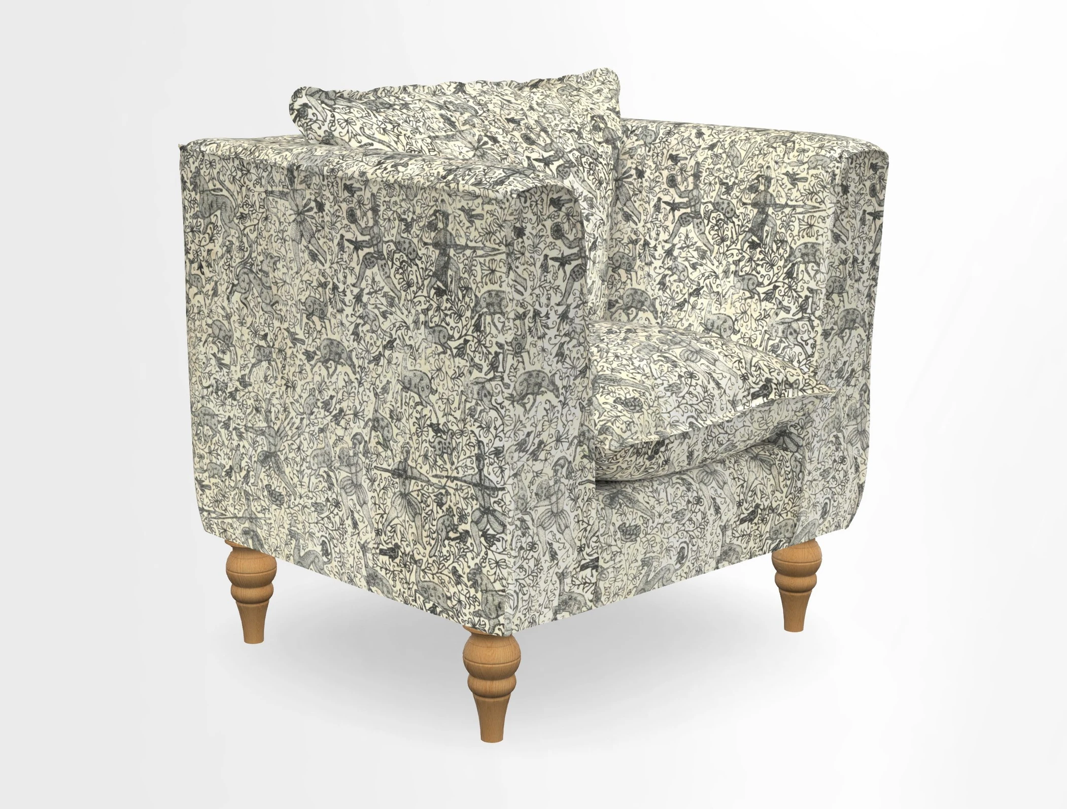 Aysgarth Chair in Two Tone Plain Biscuit