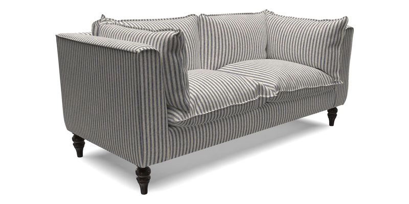 Aysgarth 3 Seater Sofa in Furrow Stripe Broad and Furrow Stripe Narrow Sunflower