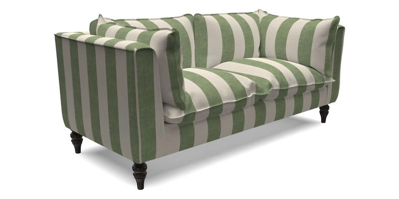Aysgarth 3 Seater Sofa in Furrow Stripe Broad and Furrow Stripe Narrow Sunflower
