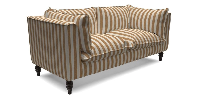 Aysgarth 3 Seater Sofa in Furrow Stripe Broad and Furrow Stripe Narrow Sunflower