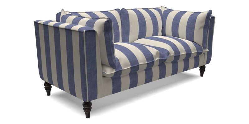 Aysgarth 3 Seater Sofa in Furrow Stripe Broad and Furrow Stripe Narrow Sunflower