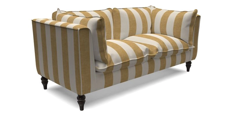 Aysgarth 3 Seater Sofa in Furrow Stripe Broad and Furrow Stripe Narrow Sunflower