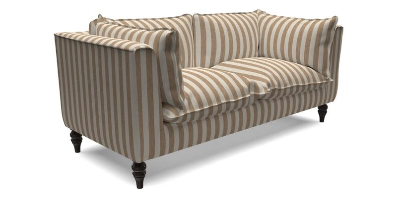 Aysgarth 3 Seater Sofa in Furrow Stripe Broad and Furrow Stripe Narrow Sunflower