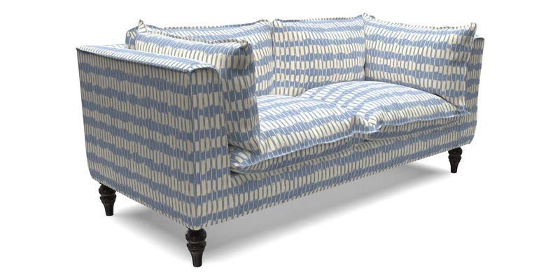 Aysgarth 3 Seater Sofa in Furrow Stripe Broad and Furrow Stripe Narrow Sunflower