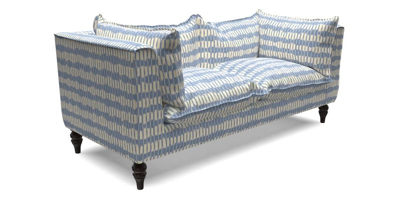 Aysgarth 3 Seater Sofa in Furrow Stripe Broad and Furrow Stripe Narrow Sunflower