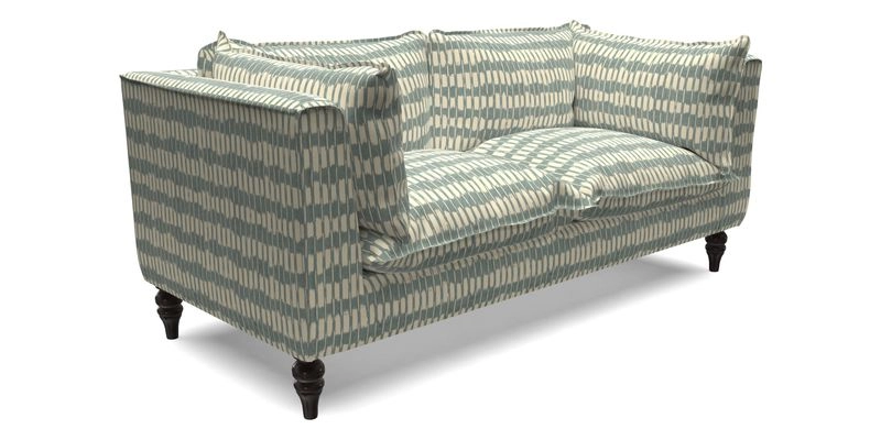 Aysgarth 3 Seater Sofa in Furrow Stripe Broad and Furrow Stripe Narrow Sunflower