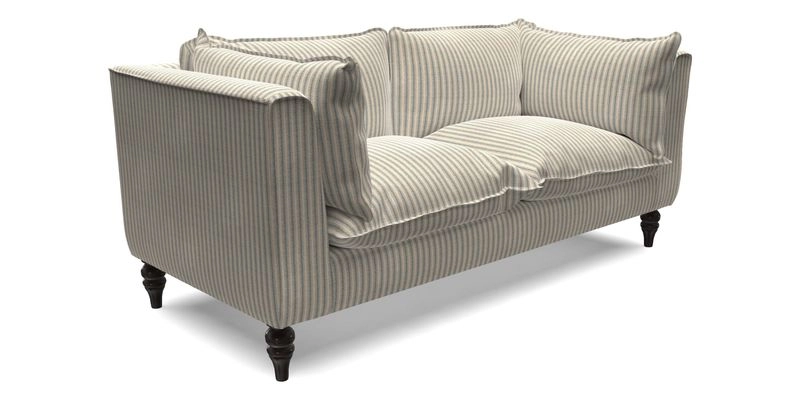 Aysgarth 3 Seater Sofa in Furrow Stripe Broad and Furrow Stripe Narrow Sunflower