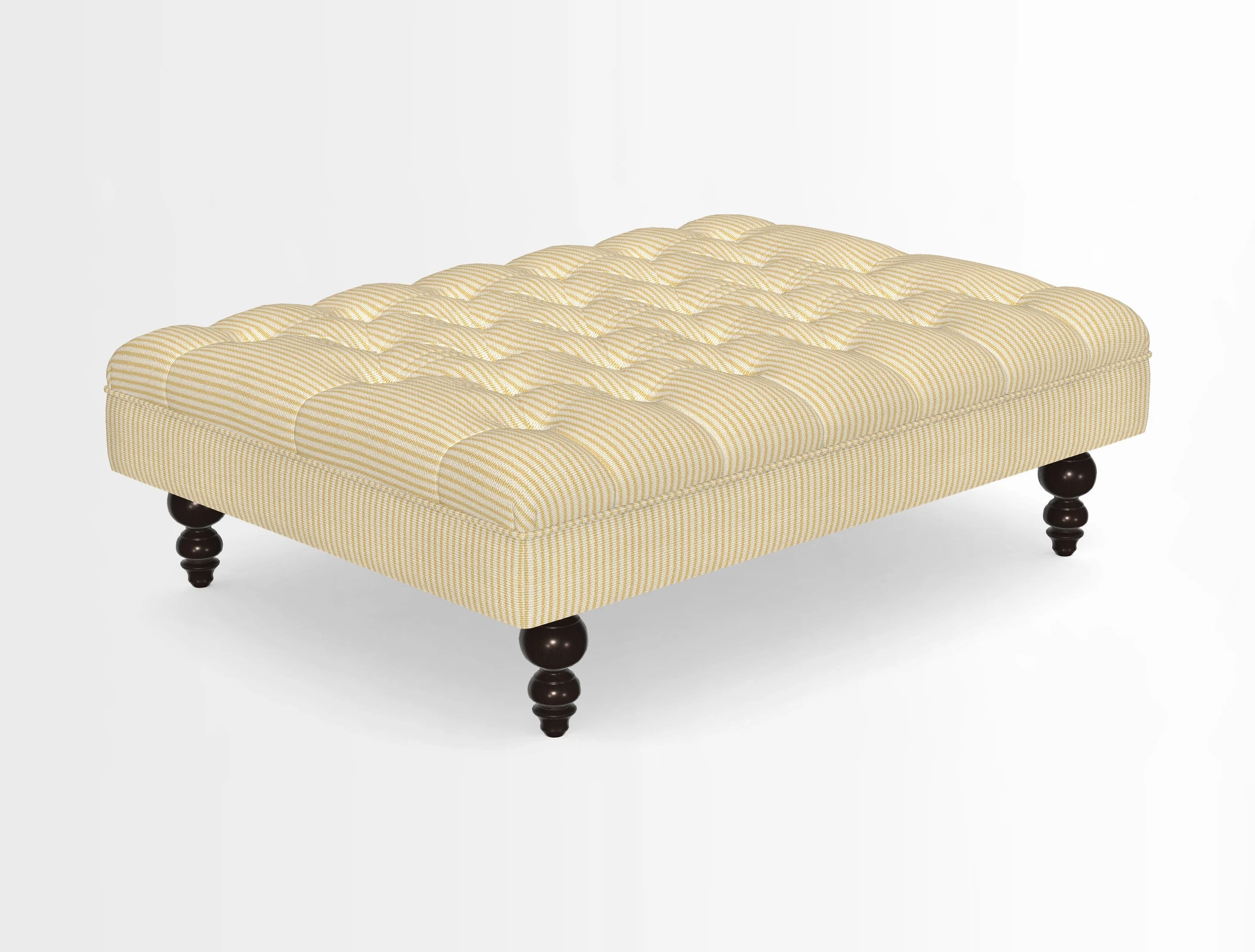Bedham Footstool in RHS Gertrude Jekyll Lattice Green Alwinton 3 Seater Sofa in RHS Collection on Velvet William Hooker