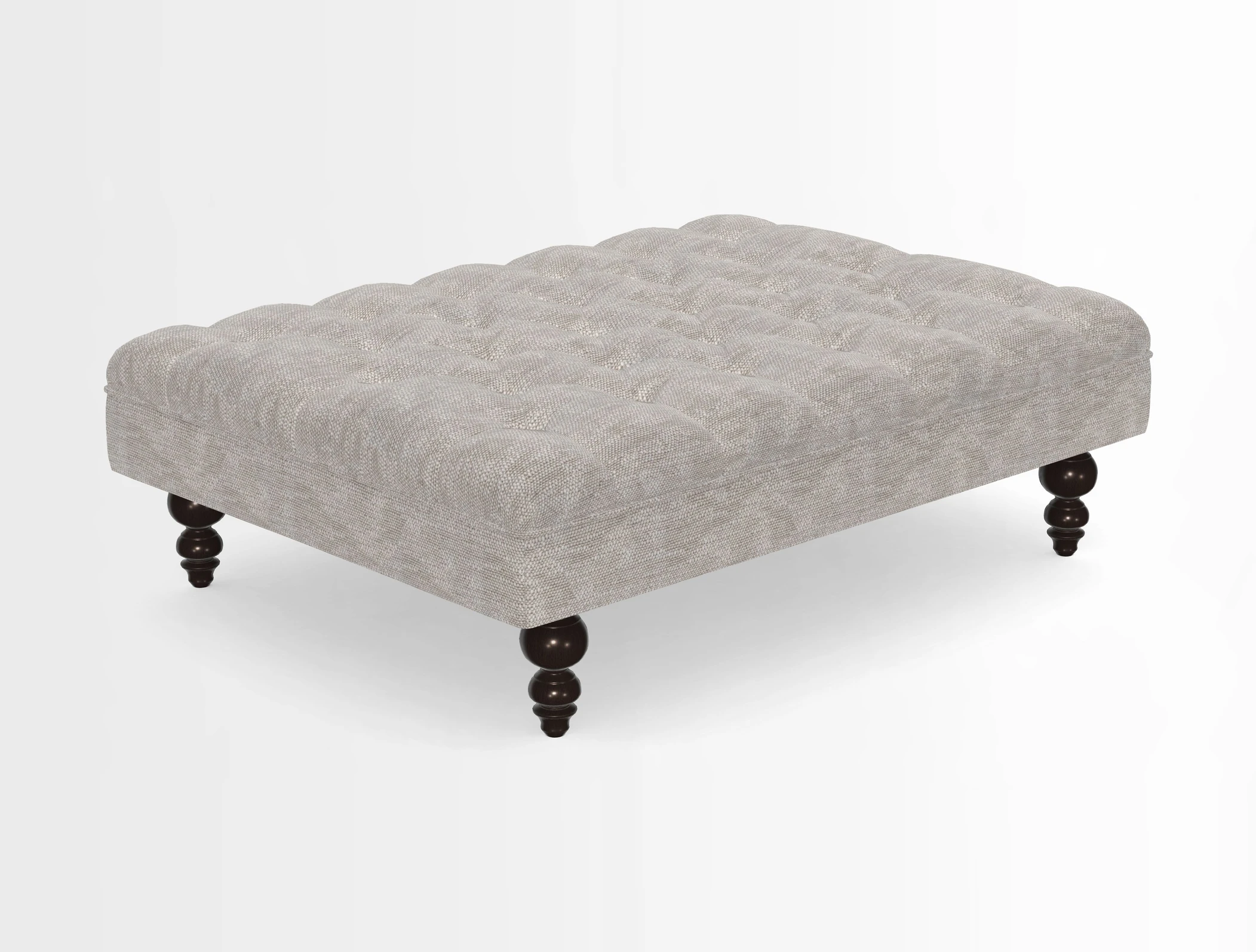 Bedham Footstool in RHS Gertrude Jekyll Lattice Green Alwinton 3 Seater Sofa in RHS Collection on Velvet William Hooker