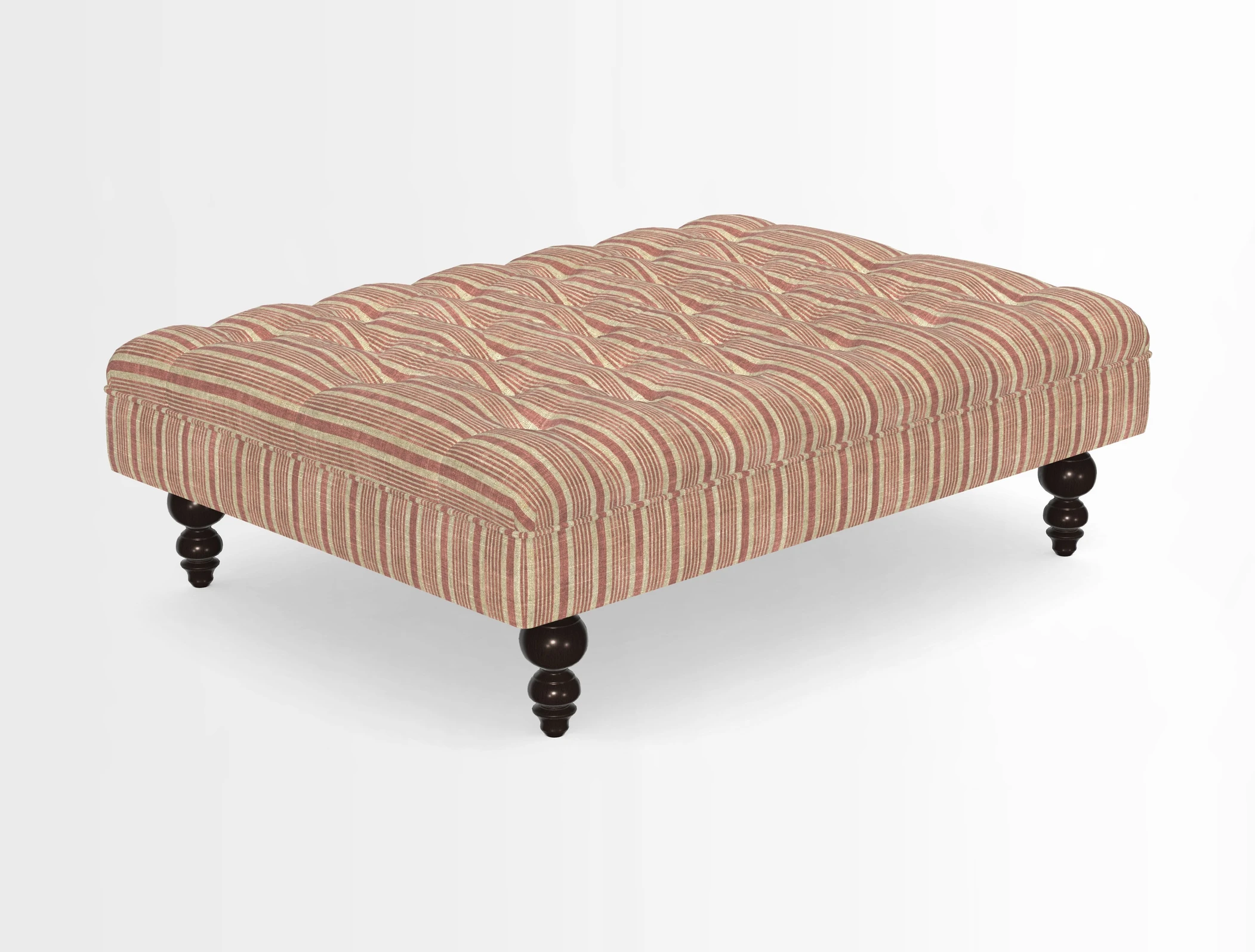 Bedham Footstool in RHS Gertrude Jekyll Lattice Green Alwinton 3 Seater Sofa in RHS Collection on Velvet William Hooker
