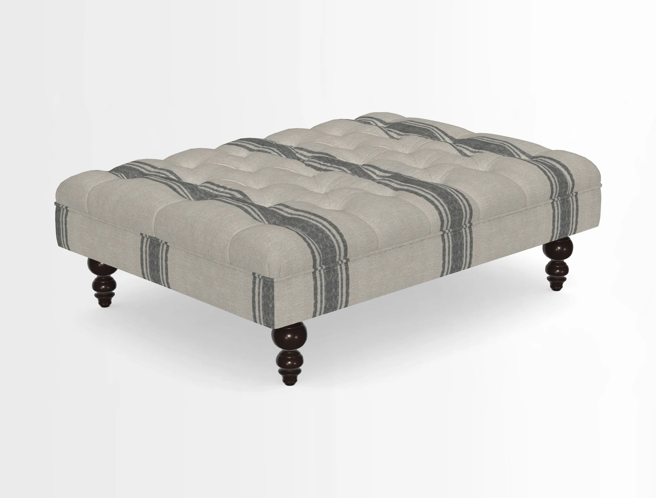 Bedham Footstool in RHS Gertrude Jekyll Lattice Green Alwinton 3 Seater Sofa in RHS Collection on Velvet William Hooker