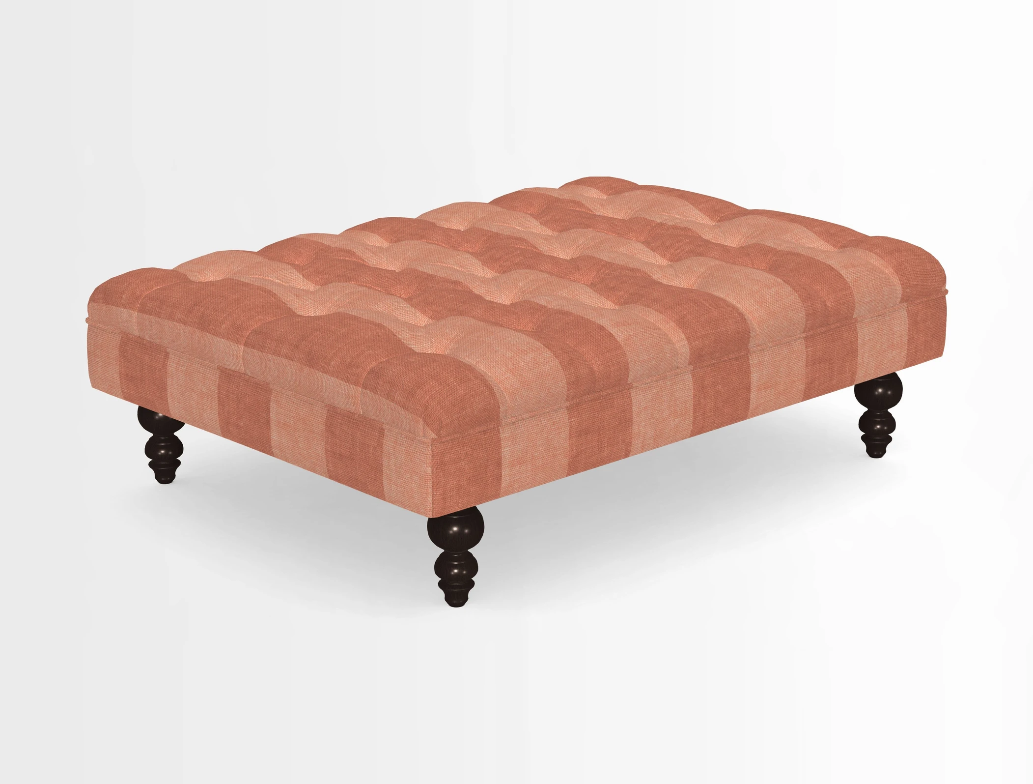 Bedham Footstool in RHS Gertrude Jekyll Lattice Green Alwinton 3 Seater Sofa in RHS Collection on Velvet William Hooker
