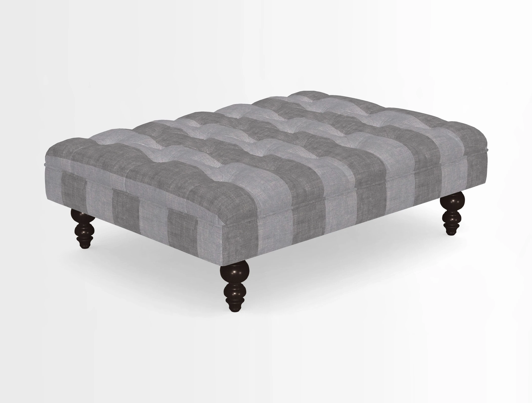 Bedham Footstool in RHS Gertrude Jekyll Lattice Green Alwinton 3 Seater Sofa in RHS Collection on Velvet William Hooker
