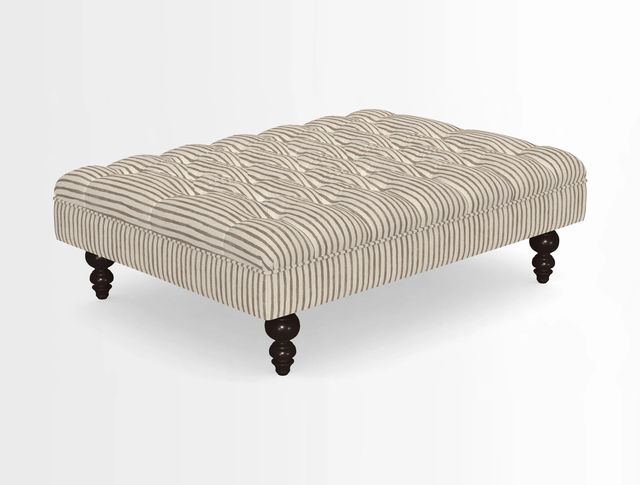 Bedham Footstool in RHS Gertrude Jekyll Lattice Green Alwinton 3 Seater Sofa in RHS Collection on Velvet William Hooker