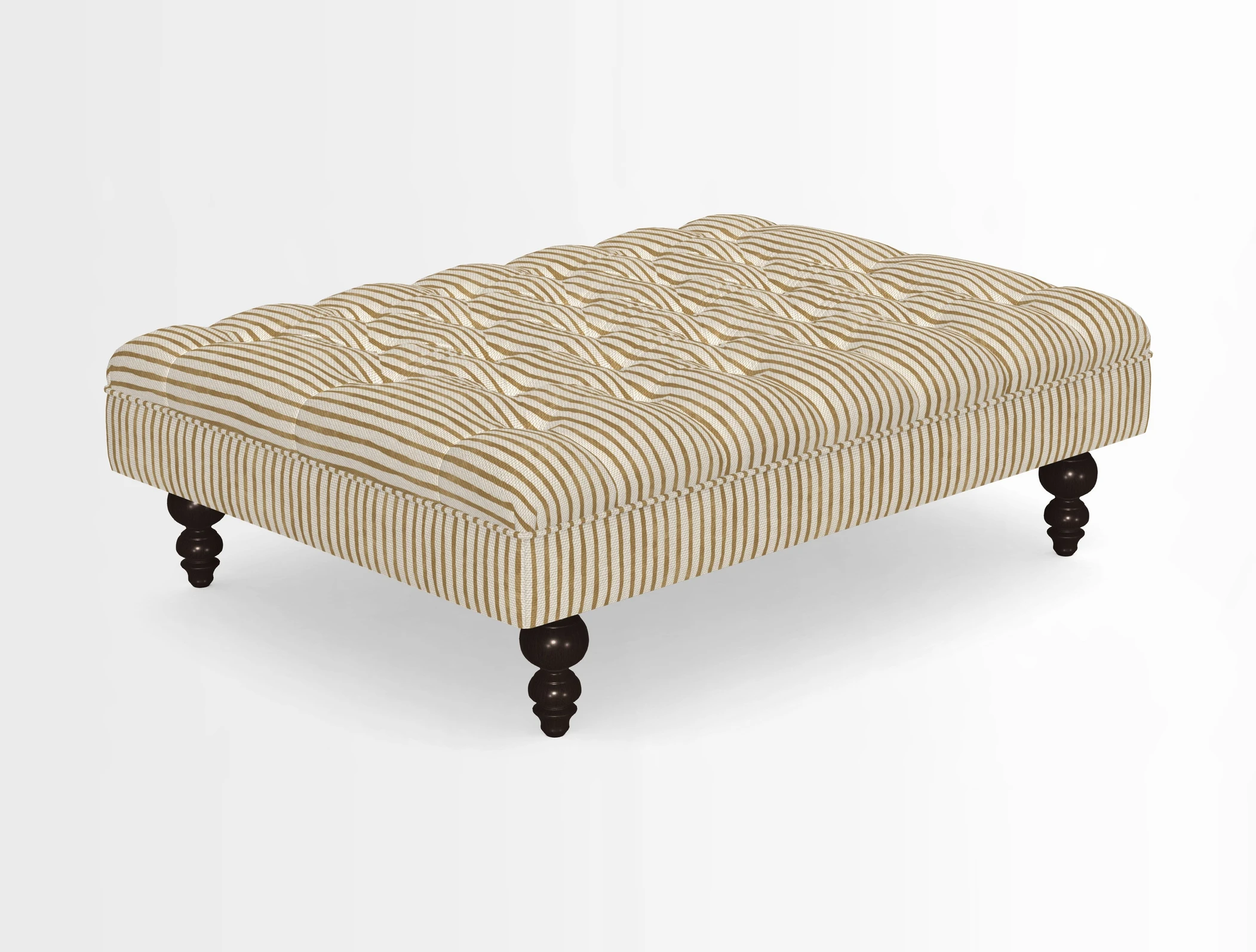 Bedham Footstool in RHS Gertrude Jekyll Lattice Green Alwinton 3 Seater Sofa in RHS Collection on Velvet William Hooker