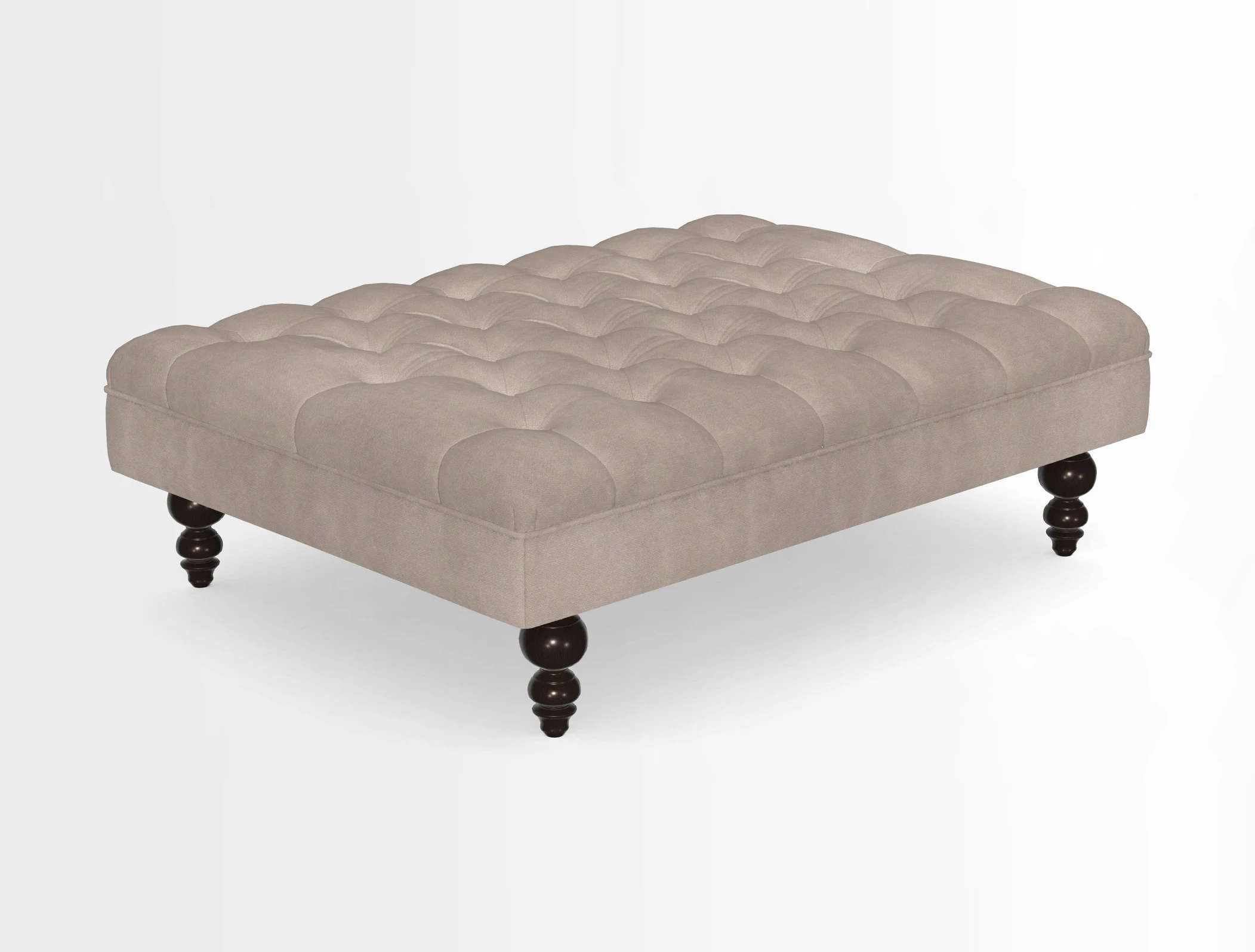 Bedham Footstool in RHS Gertrude Jekyll Lattice Green Alwinton 3 Seater Sofa in RHS Collection on Velvet William Hooker