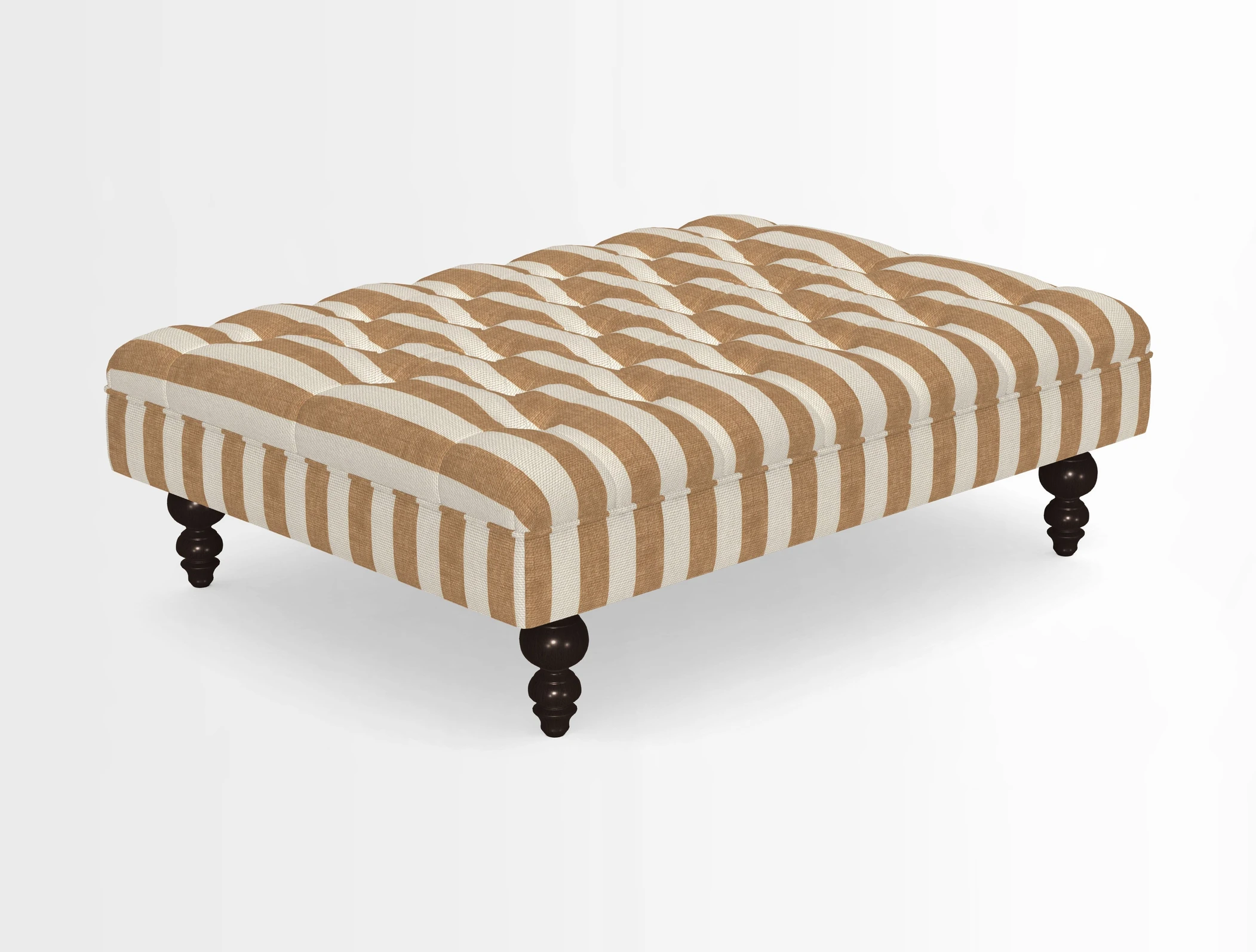 Bedham Footstool in RHS Gertrude Jekyll Lattice Green Alwinton 3 Seater Sofa in RHS Collection on Velvet William Hooker