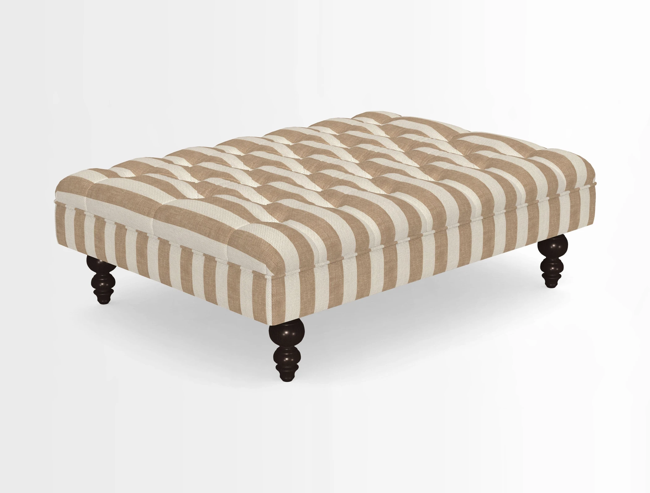 Bedham Footstool in RHS Gertrude Jekyll Lattice Green Alwinton 3 Seater Sofa in RHS Collection on Velvet William Hooker