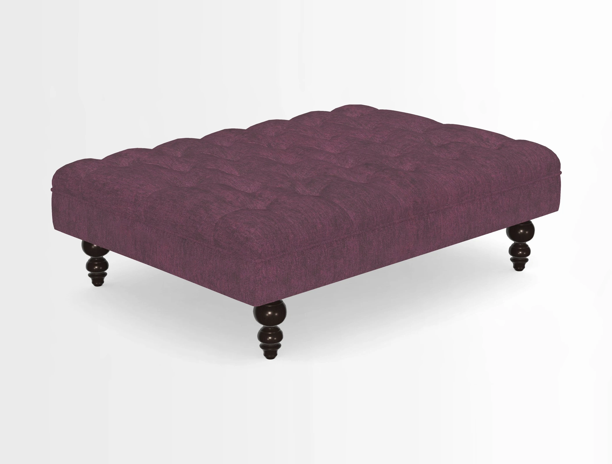 Bedham Footstool in RHS Gertrude Jekyll Lattice Green Alwinton 3 Seater Sofa in RHS Collection on Velvet William Hooker