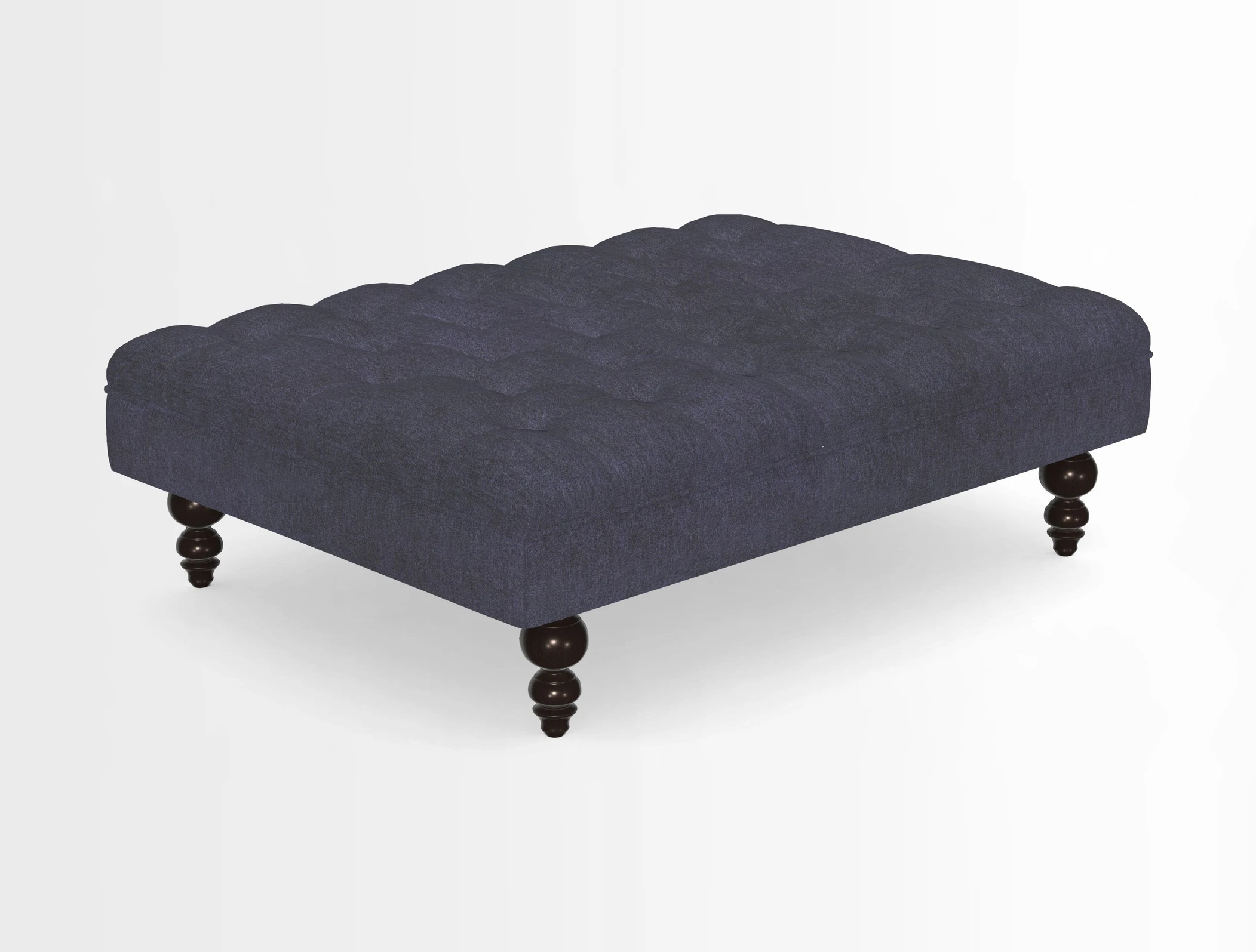 Bedham Footstool in RHS Gertrude Jekyll Lattice Green Alwinton 3 Seater Sofa in RHS Collection on Velvet William Hooker