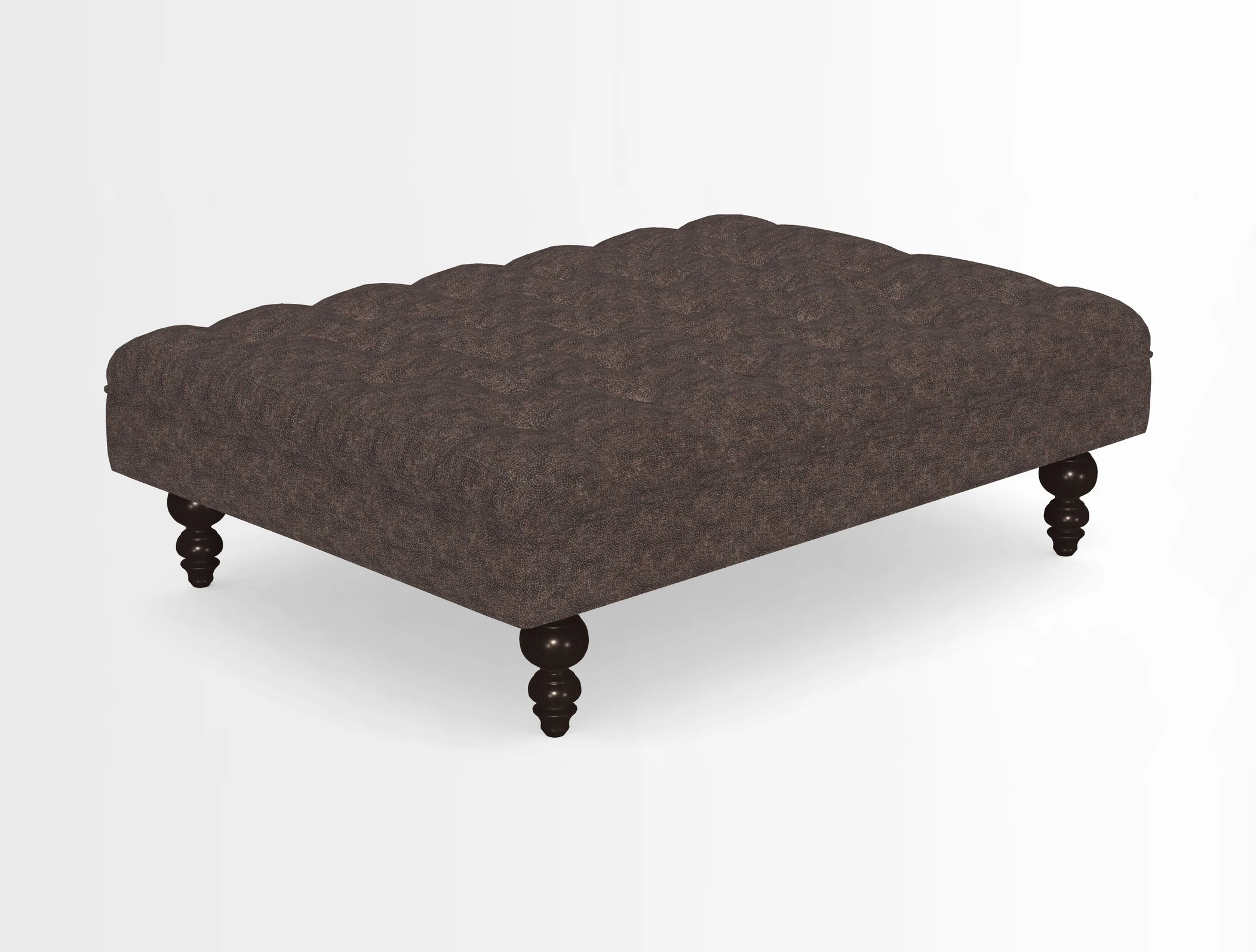 Bedham Footstool in RHS Gertrude Jekyll Lattice Green Alwinton 3 Seater Sofa in RHS Collection on Velvet William Hooker