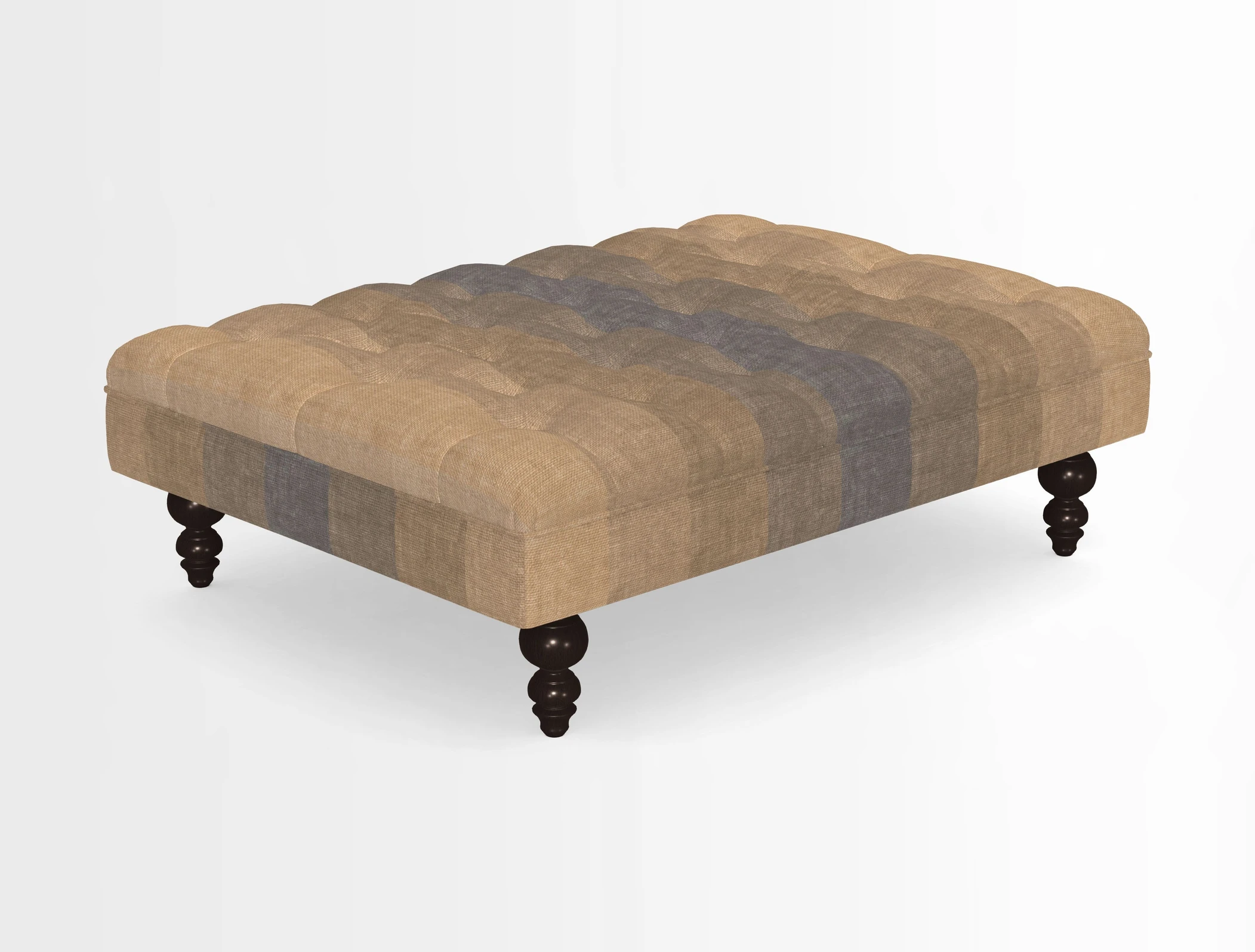 Bedham Footstool in RHS Gertrude Jekyll Lattice Green Alwinton 3 Seater Sofa in RHS Collection on Velvet William Hooker