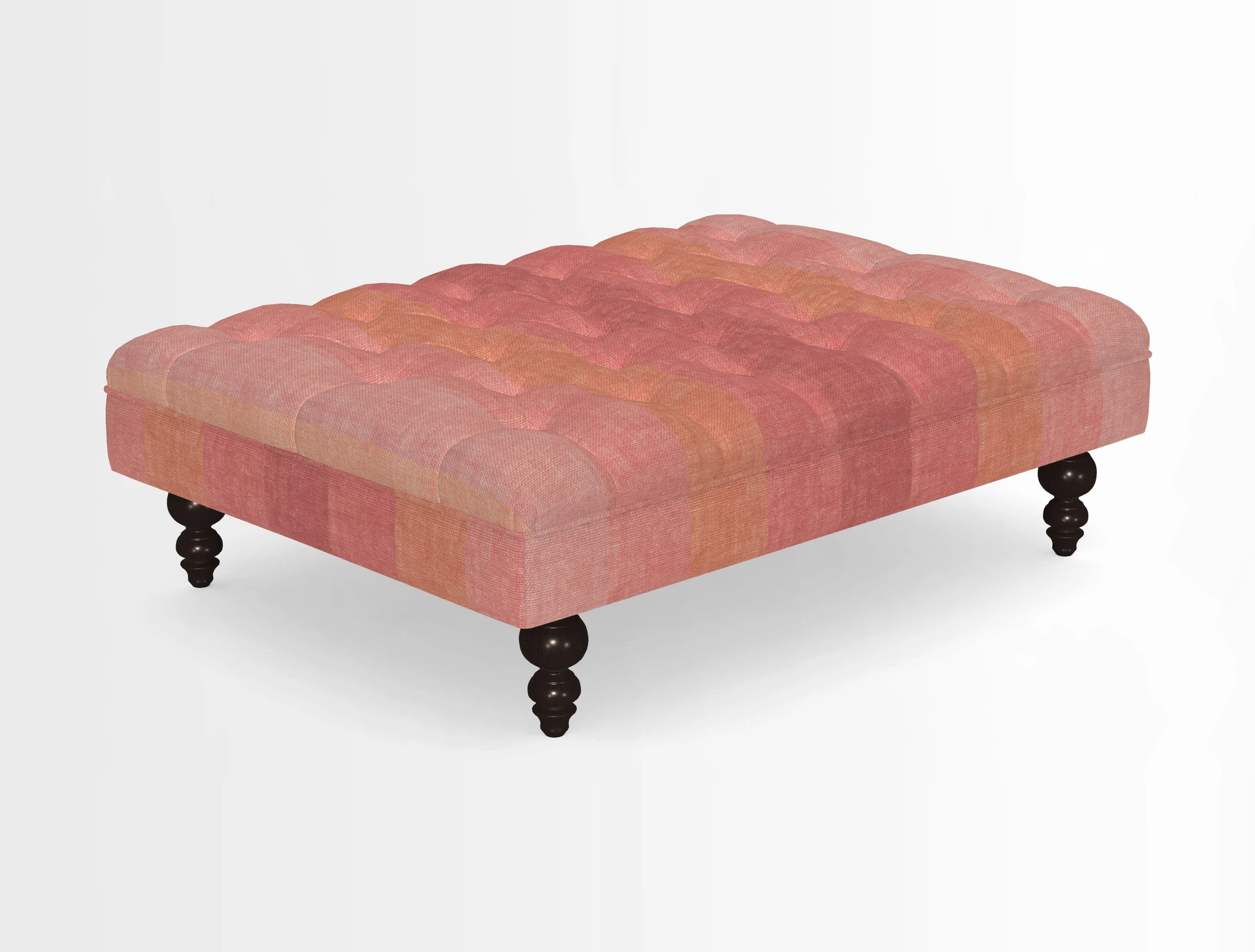 Bedham Footstool in RHS Gertrude Jekyll Lattice Green Alwinton 3 Seater Sofa in RHS Collection on Velvet William Hooker