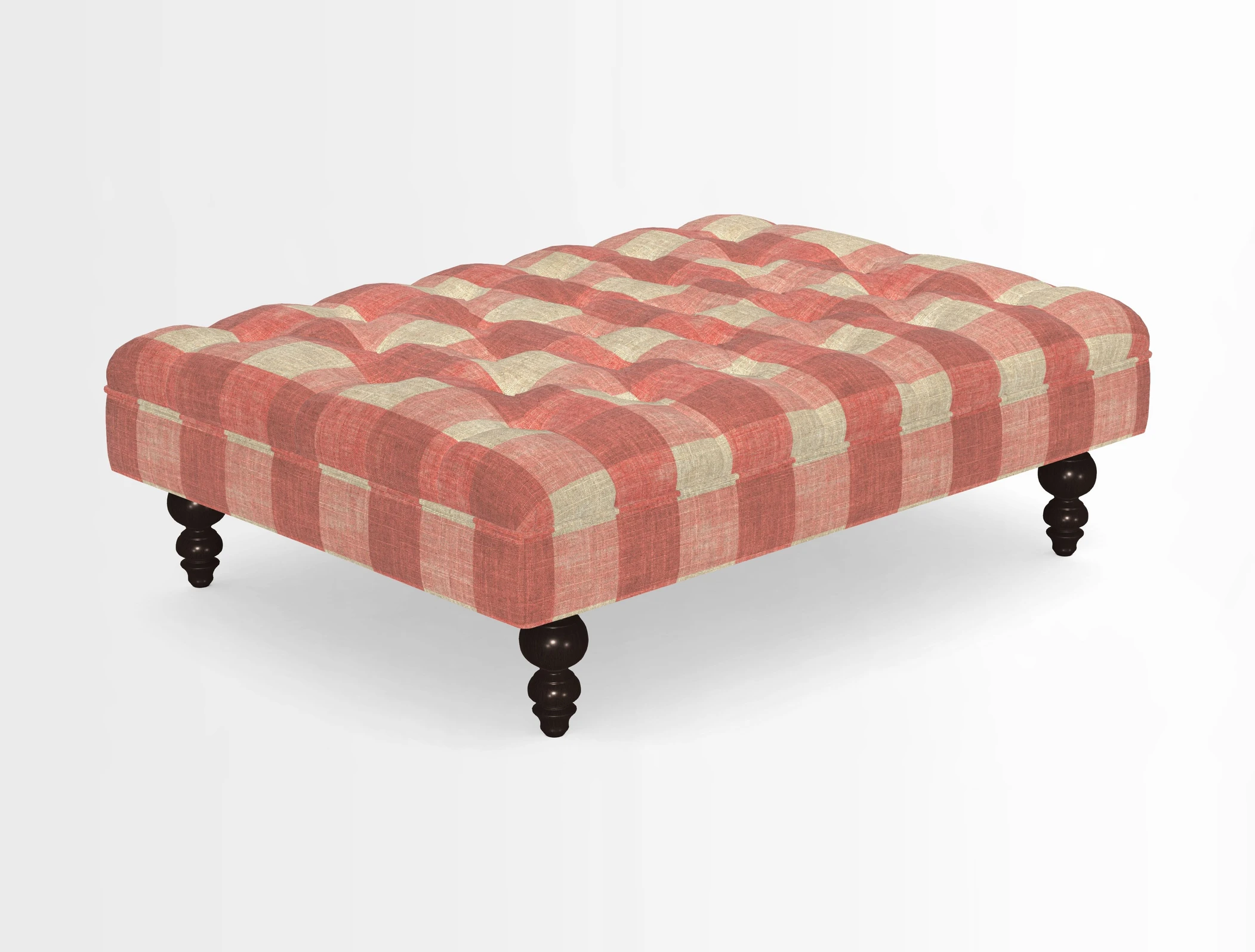 Bedham Footstool in RHS Gertrude Jekyll Lattice Green Alwinton 3 Seater Sofa in RHS Collection on Velvet William Hooker