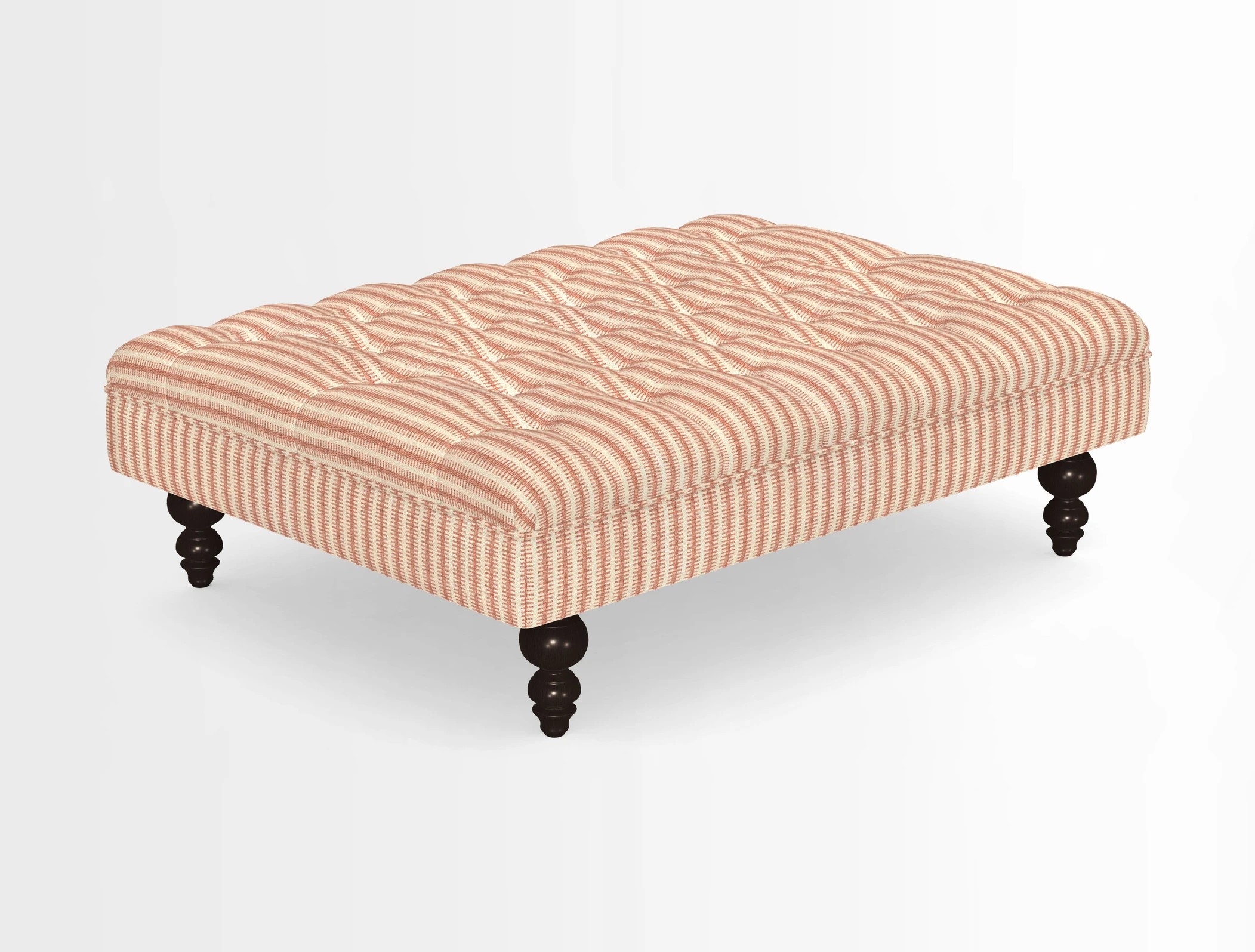 Bedham Footstool in RHS Gertrude Jekyll Lattice Green Alwinton 3 Seater Sofa in RHS Collection on Velvet William Hooker