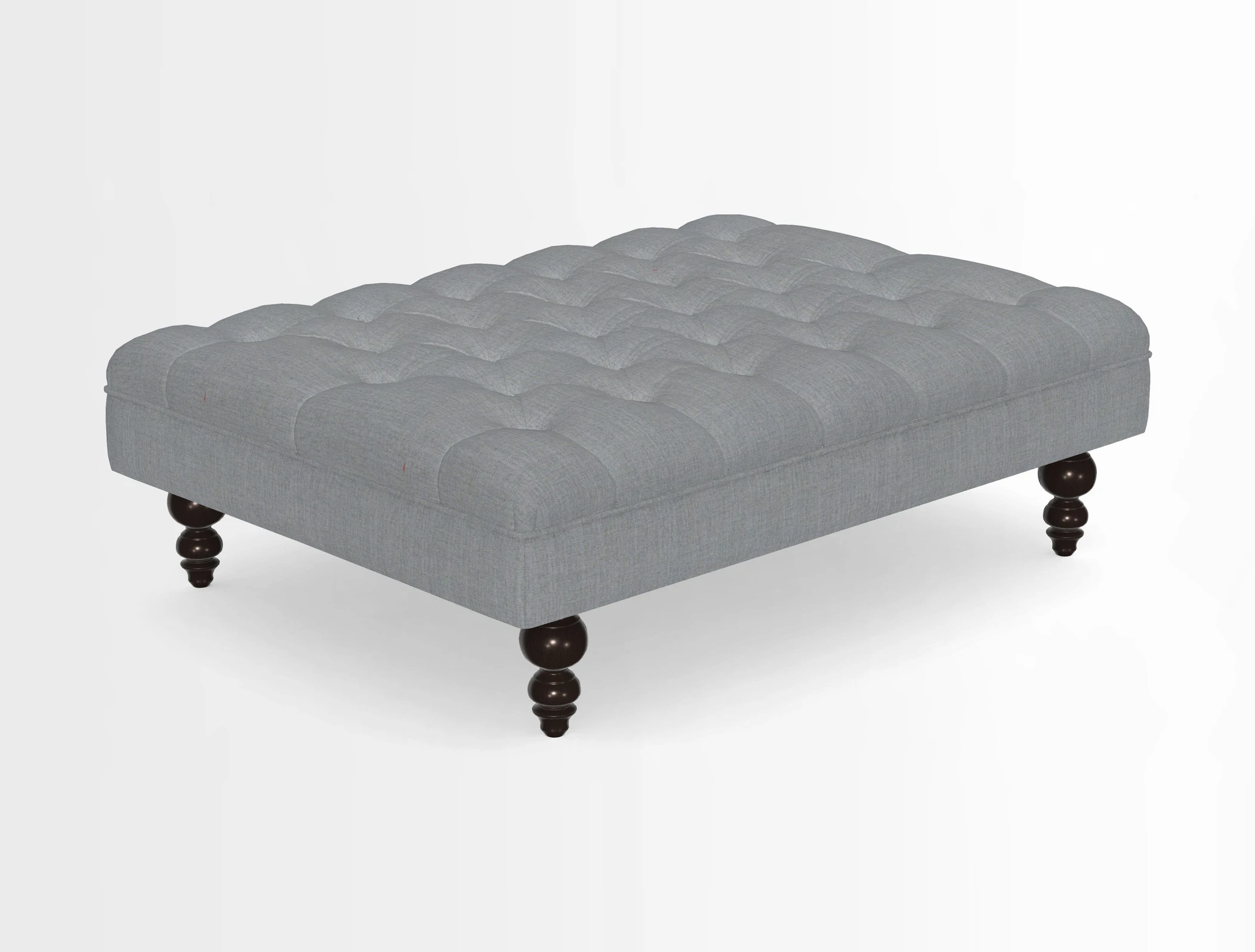 Bedham Footstool in RHS Gertrude Jekyll Lattice Green Alwinton 3 Seater Sofa in RHS Collection on Velvet William Hooker
