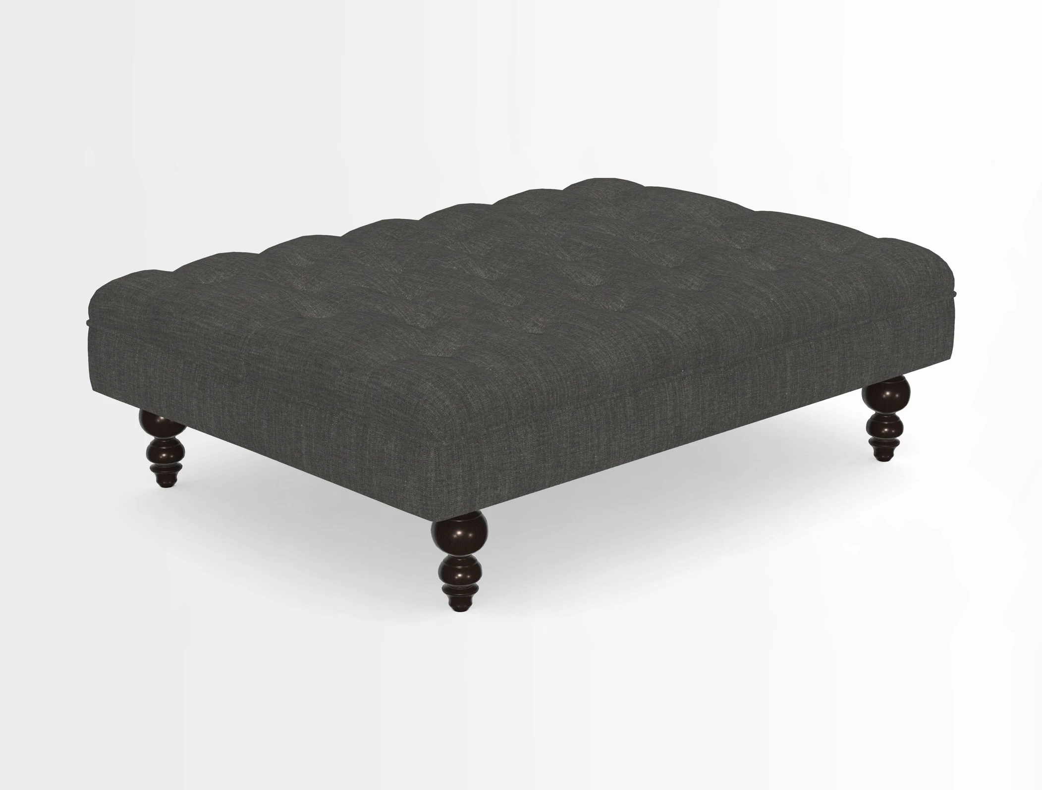 Bedham Footstool in RHS Gertrude Jekyll Lattice Green Alwinton 3 Seater Sofa in RHS Collection on Velvet William Hooker