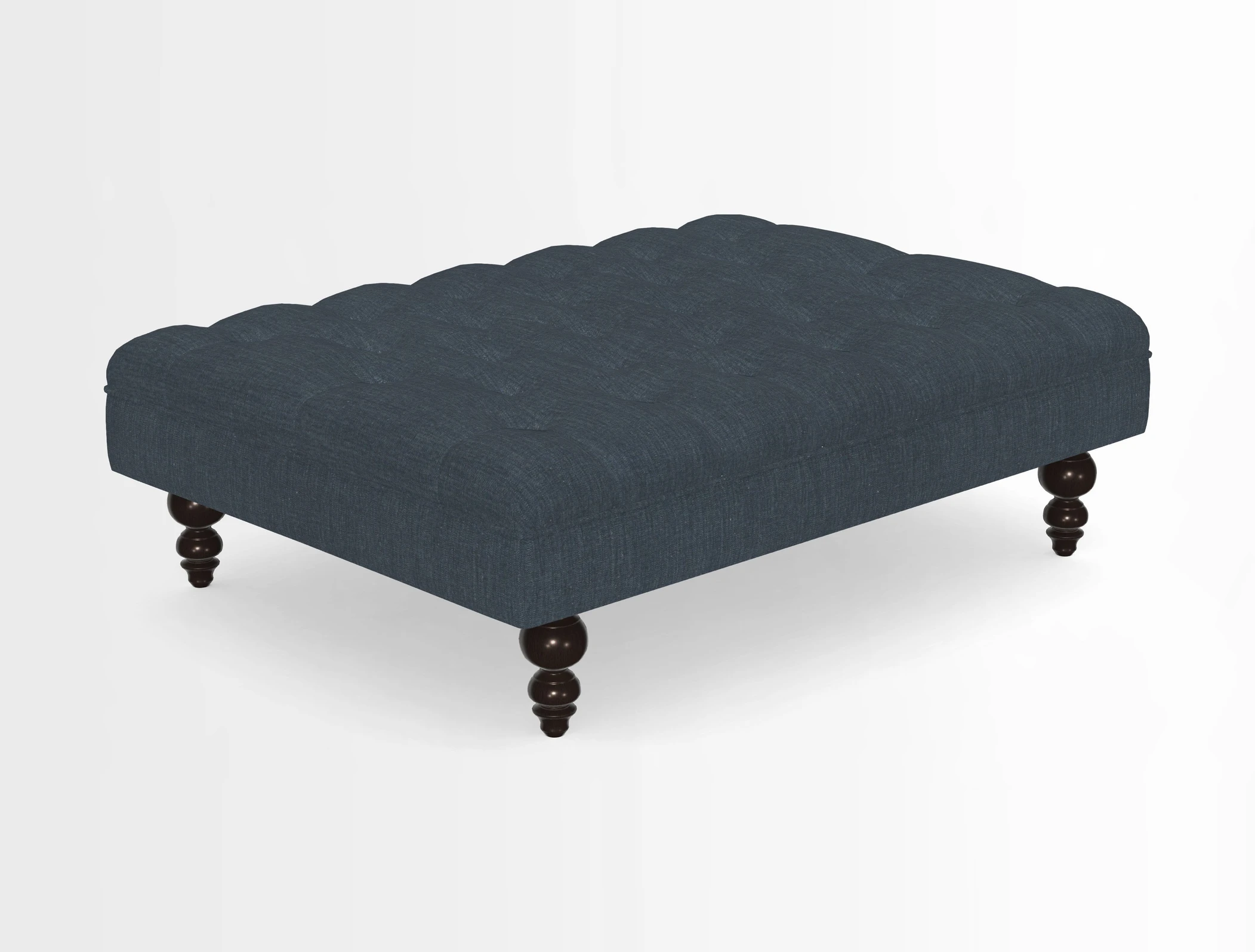 Bedham Footstool in RHS Gertrude Jekyll Lattice Green Alwinton 3 Seater Sofa in RHS Collection on Velvet William Hooker