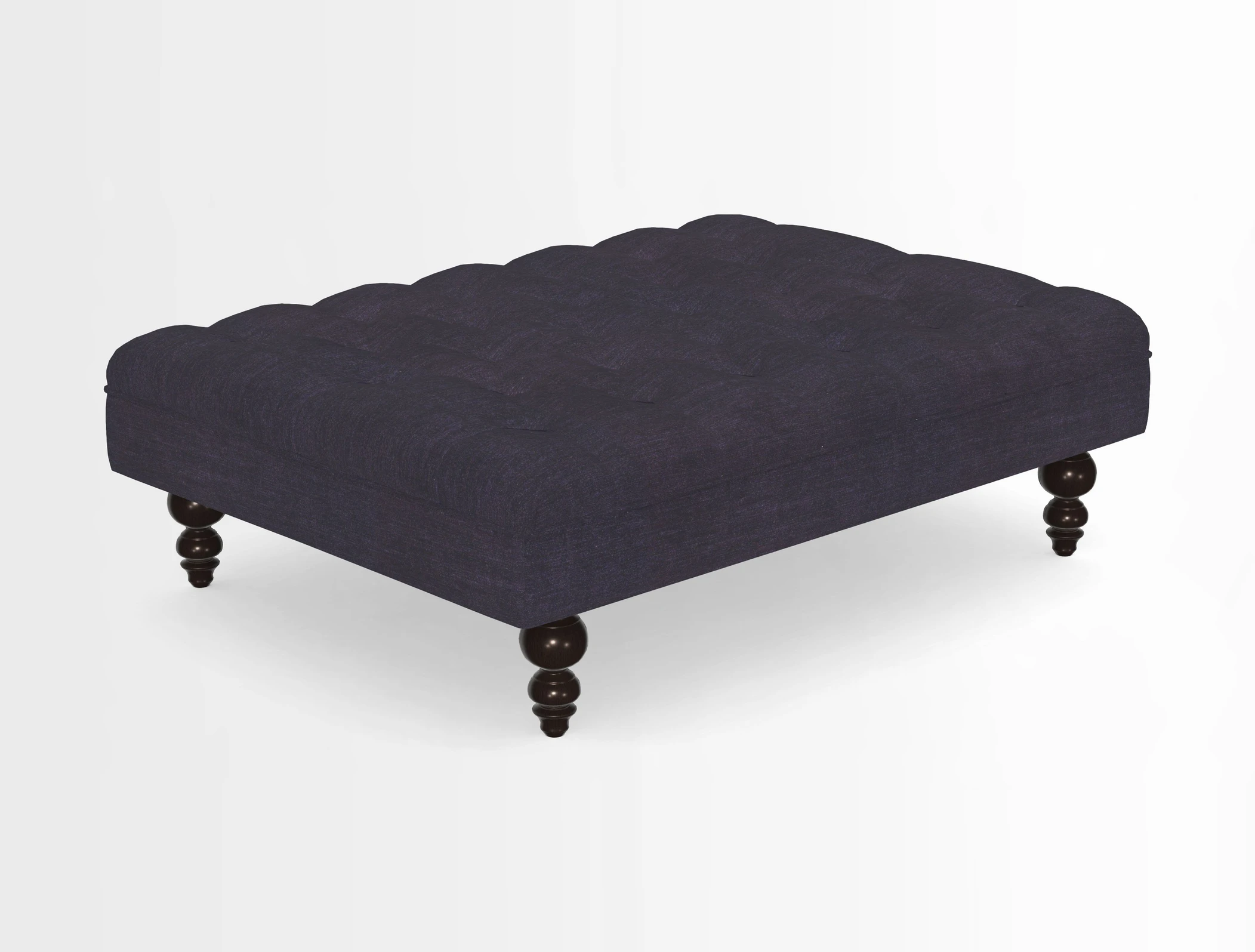 Bedham Footstool in RHS Gertrude Jekyll Lattice Green Alwinton 3 Seater Sofa in RHS Collection on Velvet William Hooker