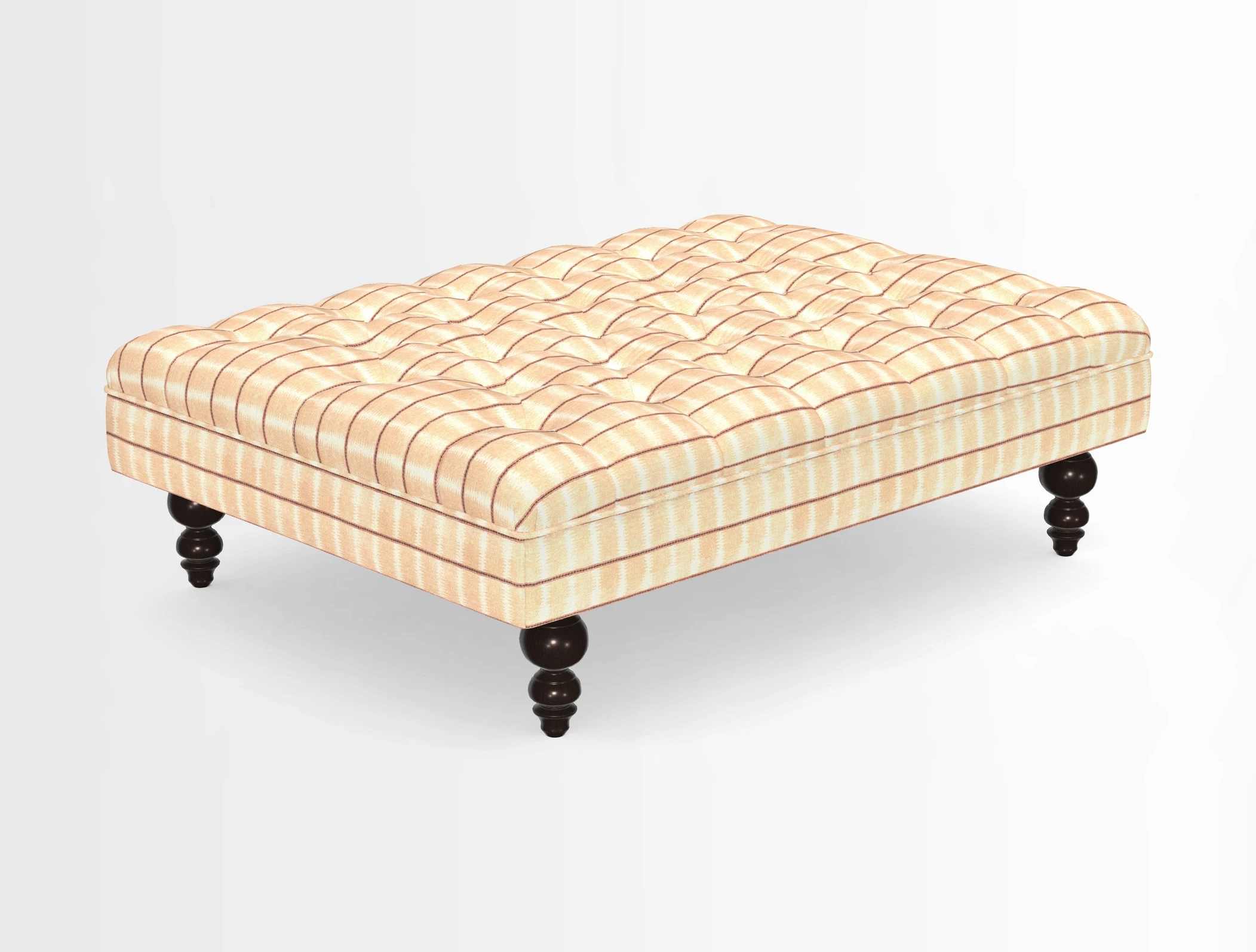 Bedham Footstool in RHS Gertrude Jekyll Lattice Green Alwinton 3 Seater Sofa in RHS Collection on Velvet William Hooker