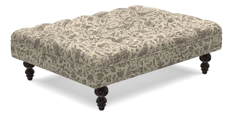 Bedham Footstool in RHS Gertrude Jekyll Lattice Green